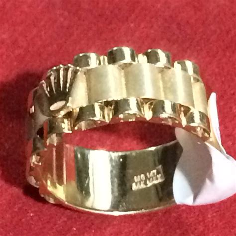 anillo rolex de chapa de oro mujer precios